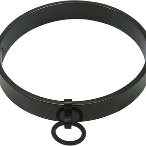 ACECHANNEL Stainless Steel Lockable Choker Collar Black 15.5in